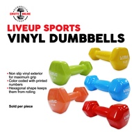 Live Up Vinyl Dumbbell 1 2 3 4 5 LBS Color Coded Home Workout Equipment Sold per piece