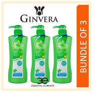 GINVERA [BUNDLE OF 3] NORMAL GREEN TEA SHAMPOO 750g Ginseng|Natural Ingredients|Pomelo