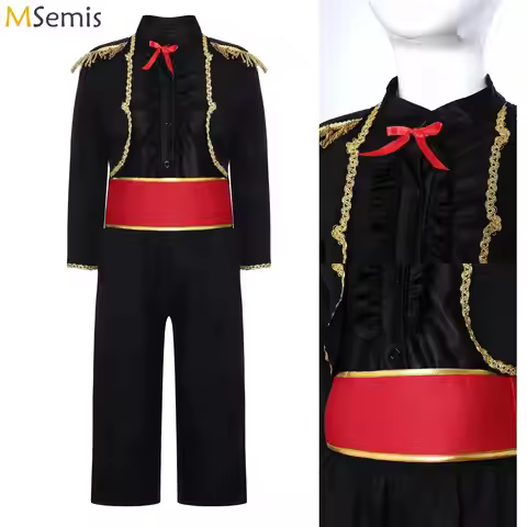 Man Halloween Costume Adult Bullfighter Costume Carnival Mariachi Party Stage Performance Matador Me