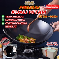 HOLS Stainless Steel Pan Non-stick Pan Double Handle Enamel Wok Kuali Non Stick Cookware Kuali Hitam / Kuali Besi