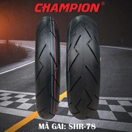 Vỏ lốp xe Champion Thailand size Zin cho Scoopy Zoomer gai Rosso Sport 100/90-12 và 110/90-12 mã SHR