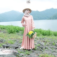WOW Jihan Gamis Aden Dress Only Coral Pink