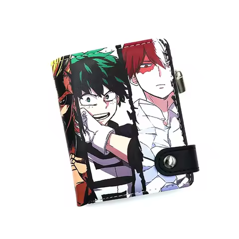 Anime My Hero Academia Men Wallets Midoriya Izuku Short Coin Purse Todoroki Shoto Card Holders