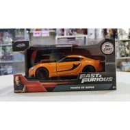 Jada Toys FF9 1:32 HAN's 2020 Toyota Supra & 2001 Nissan Silvia S15 Candy Blue & Orange Die cast Car