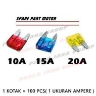 HONDA WAVE100 FUSE ( 30AMP / 25AMP / 20AMP / 15AMP / 10AMP ) RED YELLOW GREEN BLUE CLEAR BATERY FUSE