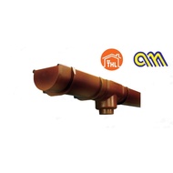 F370 Arensi Marley PVC Half Round Brown Gutter 5.8 Meter