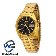 ORIENT FAB00001B9 3 Star Automatic Watch Mens Gold tone watch Black dial