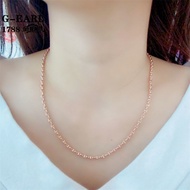 Russia Au585/14K Rose Gold Plain Gold Pig Nose Japanese Character Necklace Fashion Shiny Purple Gold