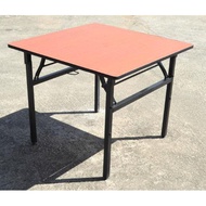 Banquet Table -Square size 90W x 90 x 75H cm, strong 32 x 32mm metal leg, Foldable table