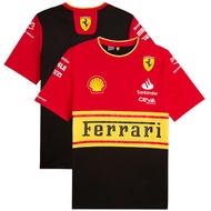 NEW 2024 Ferrari F1 Retro version Team Charles Leclerc T-Shirt Team Polo shirt Ferrari F1 anniversar