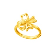 Citigems 999 Pure Gold Ribbon Floral Ring