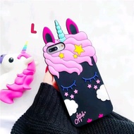 Silicone Rubber 3D Case Unicorn Series Vivo Y01 Y01A Y1S Y02 Y02A Y02T Y11 Y12 Y12i Y12S Y15 Y15S Y16 Y17 Y17S