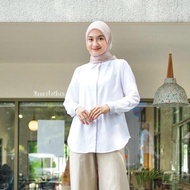 KEMEJA Db73>> Daily Blouse | Pure White Shirt | Black shirt
