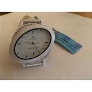 Elysian Quartz Oval Shaped White Watch