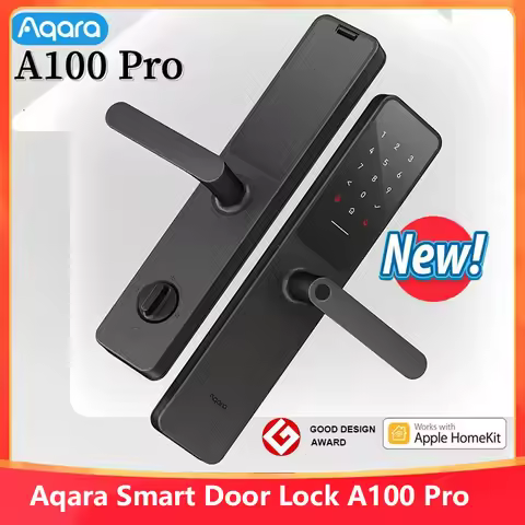 Aqara Smart Door Lock A100 Pro Zigbee Bluetooth 5.0 Apple Home Key Fingerprint Password Unlock Work 