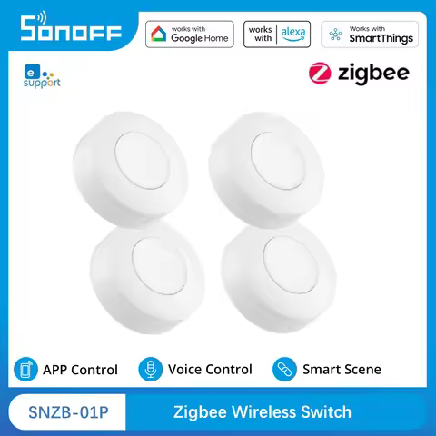 SONOFF SNZB-01P Smart Zigbee Wireless Switch 1-10PCS Smart Scene via eWeLink Two-Way Control with TX