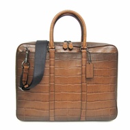 Coach Metropolitan Slim 25991 男士皮革公事包、手提包、單肩包深棕色
