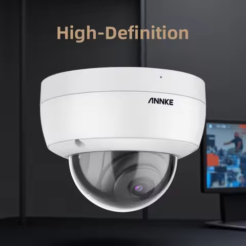 ANNKE C500 Dome 5MP Ip Camera Outdoor IK10 Vandal-Proof POE Security Camera With Audio Recording POE