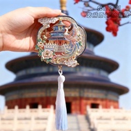 Beijing Forbidden City Metal Fridge Magnet, Chinese Style Palace Tassel Magnetic gift