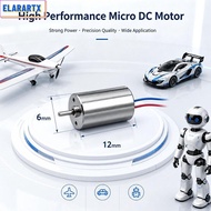 ELARARTX 4pcs Drone Foam Quadcopter Motor, Small Alloy Remote Control Aircraft Motor,  612 6*12mm El