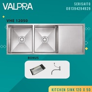 Kitchen Sink Valpra 120x50 cm / Bak Cuci Piring Stainless 12050 Double