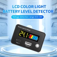 Battery Monitor DC8-30V Digital Battery Capacity Tester Voltage Temp Meter Gauge for 12V 24V Marine 