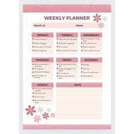 PLANNER TEMPLATE SCHEDULE