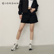 Giordano Womens กางเกงผู้หญิง Korea Collection Cargo Shorts 05405555001 กางเกงขาสั้นผู้หญิง กางเกงจิ