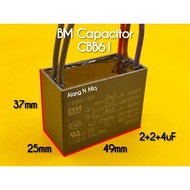High Quality Original BM 2+2+4uF 5 Wire Ceiling Fan Capacitor / Capasitor / Kapasitor Kipas Siling 2