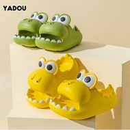 YADOU รองเท้าแตะเด็กลายไดโนเสาร์ รองเท้าแตะพื้นหนากันลื่นสำหรับเด็กผู้ชายและเด็กผู้หญิงรองเท้าแตะลาย