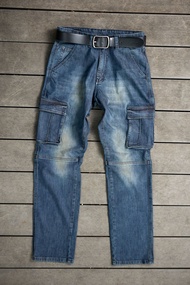 Jack Russel - Men Jeans กางเกงยีนส์ผู้ชายทรงคาร์โก้กระบอกตรง - Handwerk J-HYPE Straight Legs Cargo M