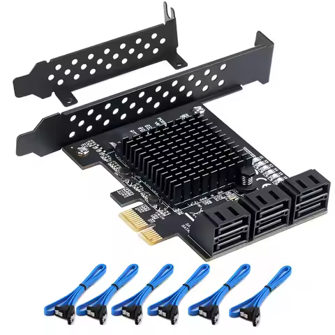 6/4 10 Port SATA III PCIe Card, PCIe SATA III Controller Card To 6GB/s Internal Adapter Converter PC