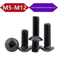 Grade 10.9 High Carbon Steel Pan Head Hex Screws M5-M12 Durable for Heavy Machinery 【BY-XMB】