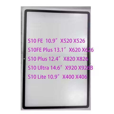 10Pcs Replacement For Samsung Galaxy Tab S10 Plus Ultra S10FE Plus X920 X820 X620 X520 Front Screen