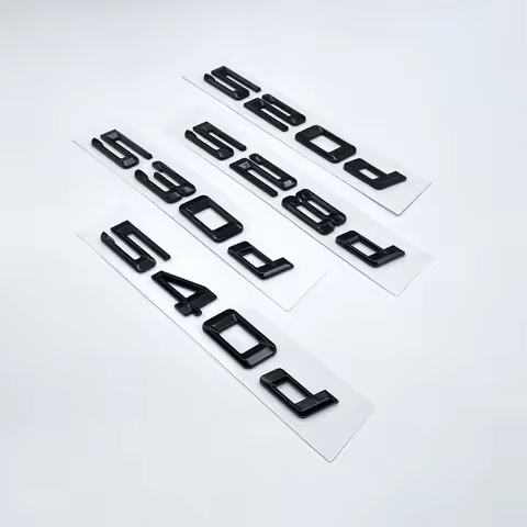 Old Glossy Black Number Letters 520d 525d 528d 530d 535d 540d Emblem Sticker For BMW 5 Series E39 E6
