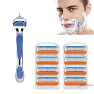 [Jonsunyuer] Universal 5-Ply Manual Razor Blade Orange Blade 5-Ply Razor Men's Razor New