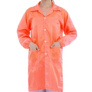 Cleanroom ESD Smock / Buttons Type / Hawaii Collar / Color Orange “READY STOCK" (ESD SMOCK ONLY)