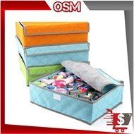 OSM H5325 Socks Storage Box Bamboo Storage Box Organizer CD & Socks Storage Box 16 Compartments Mult