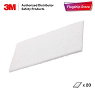 3M 7445 Scotch-Brite Light Cleansing Hand Pad/ for Woodworking or Metalworking fine finishes [White/