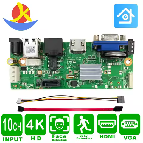 Xmeye 10Ch 4K Nvr Board Mstar Ssr621Q H.265Ai 14Tb Sata Face Motion Detection Onvif Icsee Cctv Nvr 8