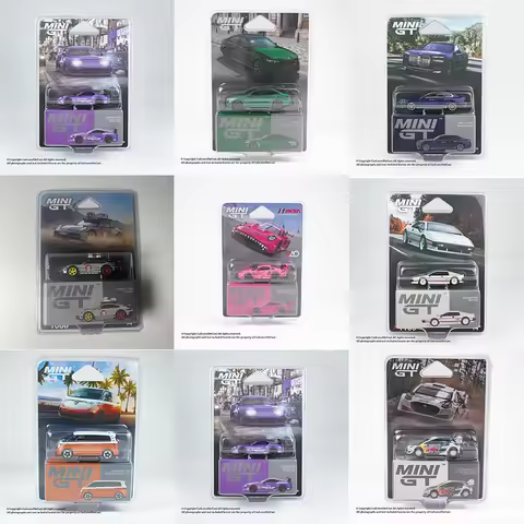 MINI GT 1:64 Porsche 911 GT3 R BMW M5 (G90) Top Secret GT-300 Blister Packaging Alloy Die Casting Di