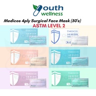 Medicos 4 Ply Ultra Soft Sub Micron Surgical Face Mask 50 pcs (LUMI Series)