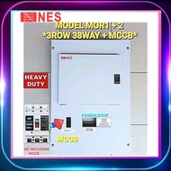 READY STOCK NES MOR1+ 2 (3ROW =(38way + MCCB ) METAL CLAD DISTRIBUTION ENCLOSE DB BOARD FOR MCCB/KOT