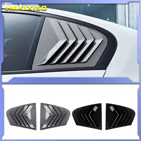 2PCS For BMW 5 Series G30 2018-2023 Car Rear Window Quarter Louver Cover Side Vent Shutter Trim Scoo