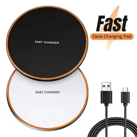 VIKEFON 15W Wireless Charger Pad With Charge Dock For iPhone 17-12 Pro Aipods Pro 3 Samsung S25 Fast