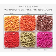 10 grams of 6x6 square beads