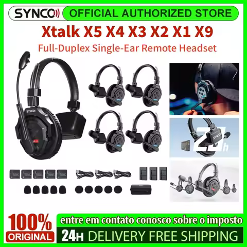 SYNCO Xtalk X5 X4 X3 X2 Headset Wireless Intercom System Full-Duplex Single-Ear Remote for Film Tele