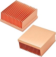2Pcs Pure Copper Heatsink 0.98" x 0.98" x 0.43" / 25mm x 25mm x 11mm Skiving Heat Sink Cooling for E