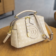 Golan Dai Light Sang Trọng Nữ In Hình Retro Túi Đeo Ngang Đa Năng Boston Gối Phong Cách Túi Đeo Vai