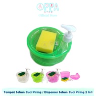 Dishwashing Soap Dispenser 2-In-1 Dishwashing Soap Dispenser Liquid Soap Dispenser/ Round Soap Pump 